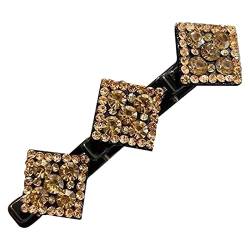 Klaue Clips Metall 1/2/3 stücke Strass Haarnadeln Gebrochene Haarnadeln Fransen Clips Seitenclips Strass Haarnadeln Für Frauen Dickes Haar Rutschfestes Matt Haarspange (GY4, One Size) von Junhasgood