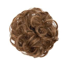 Messy Hair Extensions Donut Hair Chignons Haarteil Haarteil Synthetische Pferdeschwanz-Verlängerungen Haargummis für Frauen Nylon Strümpfe Rot Schwarz (Army Green-a, One Size) von Junhasgood