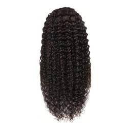 Schwarze Langhaar Perücke Damen afrikanische Spitze vorne, kleine lockige Perücken, schwarze lockige Damenperücken Perücke Pastell Damen (C, One Size) von Junhasgood