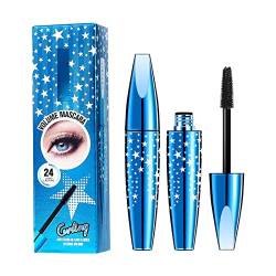 Womens Mascara 4D Silk Fiber Lash Mascara Natürliche, wasserfeste, wischfeste Wimperntusche, verlängert und dick, langlebig, keine Klumpenformel, 10 ml Mens Mascara (G-Sky Blue, One Size) von Junhasgood