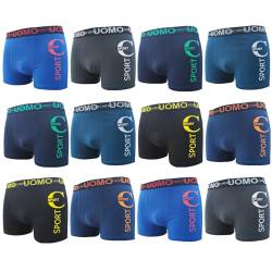 12er Pack Jungen Boxershorts Unterhose aus Baumwolle Größen 146-152 (146, 152, 12er Pack Farbmix 3) von Junione