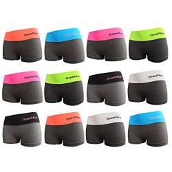 Junione 12er Pack Damen Hotpants aus Microfaser Panty Dessous Unterhose (as3, Numeric, jaspo_s, jaspo_m, 12er Pack, 38-40) von Junione