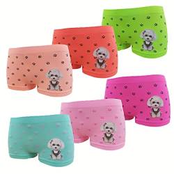 Junione 6er Pack Mädchen Pantys Unterhose Unterwäsche Slips Kids Shorts Schlüpfer (110-116, Regular, 6er Pack) von Junione