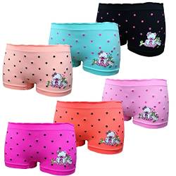 Junione 6er Pack Mädchen Pantys Unterhose Unterwäsche Slips Kids Shorts Schlüpfer Gr.110-152 (as3, Numeric, Numeric_110, Numeric_116, 6er Pack, 110-116) von Junione