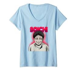 Junji Ito Soichi Sprühfarbe Umriss T-Shirt mit V-Ausschnitt von Junji Ito