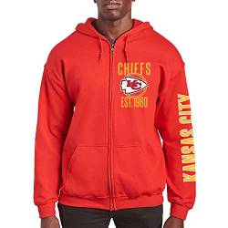 Junk Food Clothing X NFL - MVP Zip Hoodie - Full Zip Erwachsene Unizex Hooded Fleece Sweatshirt - Zip Up Hoodie für Damen und Herren von Junk Food