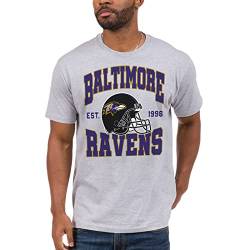 Junk Food Clothing x NFL - Baltimore Ravens - Team Helmet - Unisex Adult Short Sleeve Fan T-Shirt for Men and Women - Size XX-Large von Junk Food