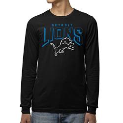 Junk Food Clothing x NFL - Detroit Lions - Bold Logo - Unisex Erwachsene Langarm T-Shirt f?r M?nner und Frauen - Gr??e XXL von Junk Food