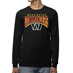 Junk Food Clothing x NFL - Washington Commanders - Bold Logo - Unisex Erwachsene Langarm T-Shirt für Männer und Frauen - Größe XXL von Junk Food