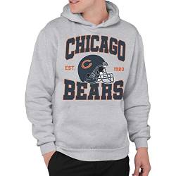 Junk Food Unisex NFL Team Helm Hoodie Kapuzen-Sweatshirt, Chicago Bears-Athletic Heather, Large von Junk Food