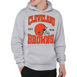 Junk Food Unisex NFL Team Helm Hoodie Kapuzen-Sweatshirt, Cleveland Browns-Athletic Heather, Medium von Junk Food