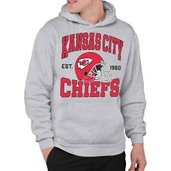 Junk Food Unisex Team Helm Erwachsene Hoodie Kapuzen-Sweatshirt, Kansas City Chiefs-Athletic Heather, Medium von Junk Food