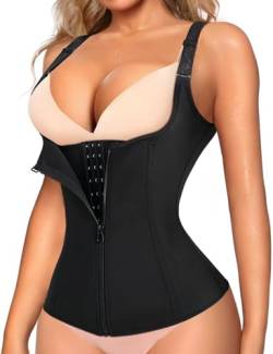 Junlan Bauchweg Body Damen Bauchweggürtel Korsage Damen Bauchweg Body Shaper Damen Waist Trainer Damen Korsett Damen Taillenformer (schwarz, Medium) von Junlan