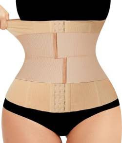 Junlan Korsett Damen Bauchgurt Schwangerschaft Bauchweg Waist Trainer Damen Bauchweggürtel Schwangerschaftsgürtel (beige, M) von Junlan