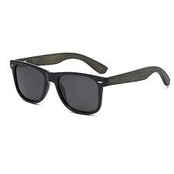 Junsika Holz Polarisierte Sonnenbrillen Herren Damen Klassische Retro Unisex Polarisierte Sonnenbrillen UV400 Schutz von Junsika
