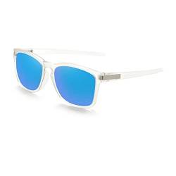 Junsika Polarisierte Sonnenbrillen FüR Herren Klassische Modische Quadratisch Unisex Blau Sonnenbrille UV400 Schutz von Junsika