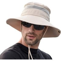 Juoungle Sonnenhut Sonnenhut Herren Sommerhut UV Schutz Wanderhut Faltbar Safari Hut von Juoungle