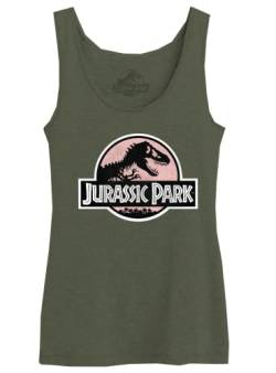 Jurassic Park Damen Wojupamtk011 Tanktop, kaki, M von Jurassic Park