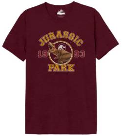 Jurassic Park Herren Mejupamts106 T-Shirt, Burgunderrot meliert, L von Jurassic Park