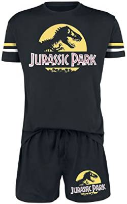 Jurassic Park Logo Männer Schlafanzug schwarz 3XL 100% Baumwolle Fan-Merch, Filme von Jurassic Park