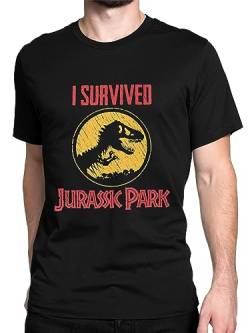 Jurassic Park T-Shirt Herren | Film Tshirt für Männer | Erwachsene T-Rex T-Shirt | Offizielles Merchandise | Schwarz | X-Large von Jurassic Park