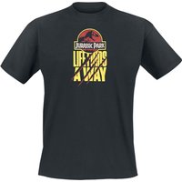 Jurassic Park T-Shirt - Life Finds A Way - S bis XXL - für Männer - Größe L - schwarz  - Lizenzierter Fanartikel von Jurassic Park