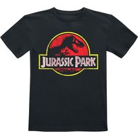 Jurassic Park T-Shirt für Kinder - Kids - Distressed Logo - für Mädchen & Jungen - schwarz  - Lizenzierter Fanartikel von Jurassic Park