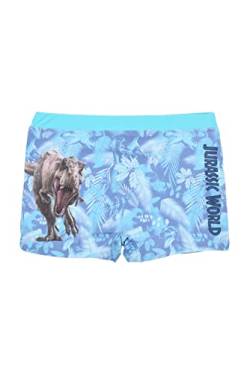 Jurassic World Badeshorts für Jungen, Badehose für Kinder, Jungen Slips, Boxer-Badeanzug Dinosaurier Design, Größe 3 Jahre, Blau von Jurassic World