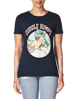 Jurassic World Damen Cuddle Bumpy T-Shirt, Marineblau, Klein von Jurassic World