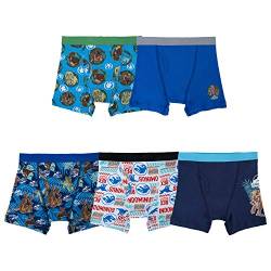 Jurassic World Jungen Multipacks mit vielen Druckoptionen in den Größen 4, 6, 8, 10 und 12 Retroshorts, 5er-Pack Boxershorts aus Baumwolle, 6 von Jurassic World