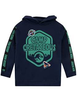 Jurassic World Jungen Dinosaurier Kapuzenpullover Camp Cretaceous Kinder Langarm-Pullover Blau 128 von Jurassic World