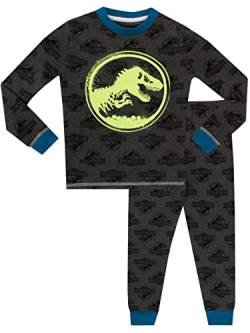 Jurassic World Jungen Leuchten Im Dunkeln Schlafanzug Slim Fit Grau 110 von Jurassic World