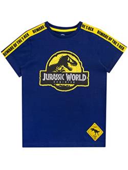 Jurassic World Jungen T-Shirt Dinosaurier Blau 140 von Jurassic World