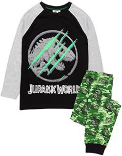 Jurassic World Pyjamas Jungen Kinder Camo T-Shirt Shorts oder Hosenoptionen 6-7 Jahre von Jurassic World