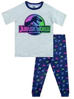 Jurassic World Pyjamas Mädchen Dinosaurier Pyjama Set Kurzarm Mehrfarbig 128 von Jurassic World