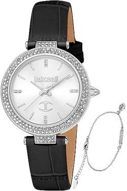 Just Cavalli Damen Analog Quarz Uhr mit Leder Armband JC1L274L0015 von Just Cavalli