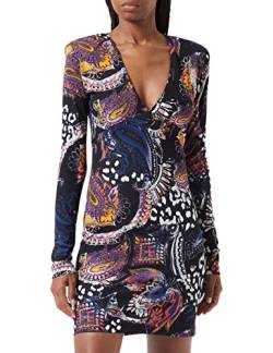 Just Cavalli Damen Kleid, 860s Black Multicolor, 48 von Just Cavalli