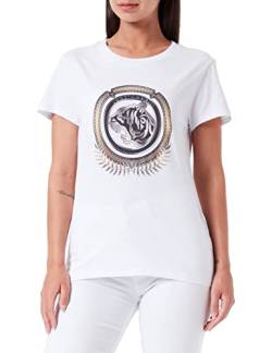 Just Cavalli Damen T-Shirt, 100 Optical White, XXL von Just Cavalli