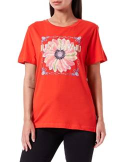 Just Cavalli Damen T-Shirt, 304 Poppy Red, XXL von Just Cavalli