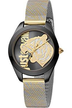 Just Cavalli Damen-Uhren Analog Quarz One Size Schwarz, Gold 32019810 von Just Cavalli