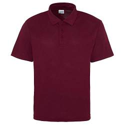 JUST COOL - Herren Funktions Poloshirt 'Cool Polo' / Burgundy, M von Just Cool