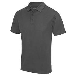 JUST COOL - Herren Funktions Poloshirt 'Cool Polo' / Charcoal, XL von Just Cool