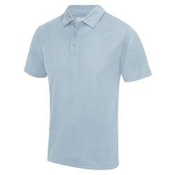JUST COOL - Herren Funktions Poloshirt 'Cool Polo' / Sky Blue, M von Just Cool