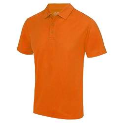 Just Cool - Herren Funktions Poloshirt 'Cool Polo' / Electric Orange, M M,Electric Orange von Just Cool
