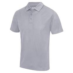 Just Cool - Herren Funktions Poloshirt 'Cool Polo' / Heather Grey, XXL XXL,Heather Grey von Just Cool