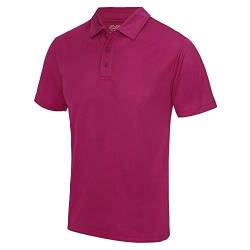 Just Cool - Herren Funktions Poloshirt 'Cool Polo' / Hot Pink, L L,Hot Pink von Just Cool