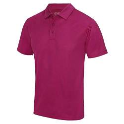 Just Cool - Herren Funktions Poloshirt 'Cool Polo' / Hot Pink, M M,Hot Pink von Just Cool