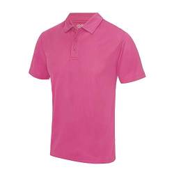 Just Cool Herren Polo-Shirt Sports L,Dunkles Pink von Just Cool