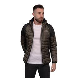 Just Emporio Herren, Erwachsene, Daunenjacke mit Kapuze, Khaki/Schwarz, XXL von Just Emporio