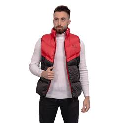 Just Emporio Herren Ärmel, für Erwachsene Ärmellose Daunenjacke, Rot/Schwarz, L von Just Emporio